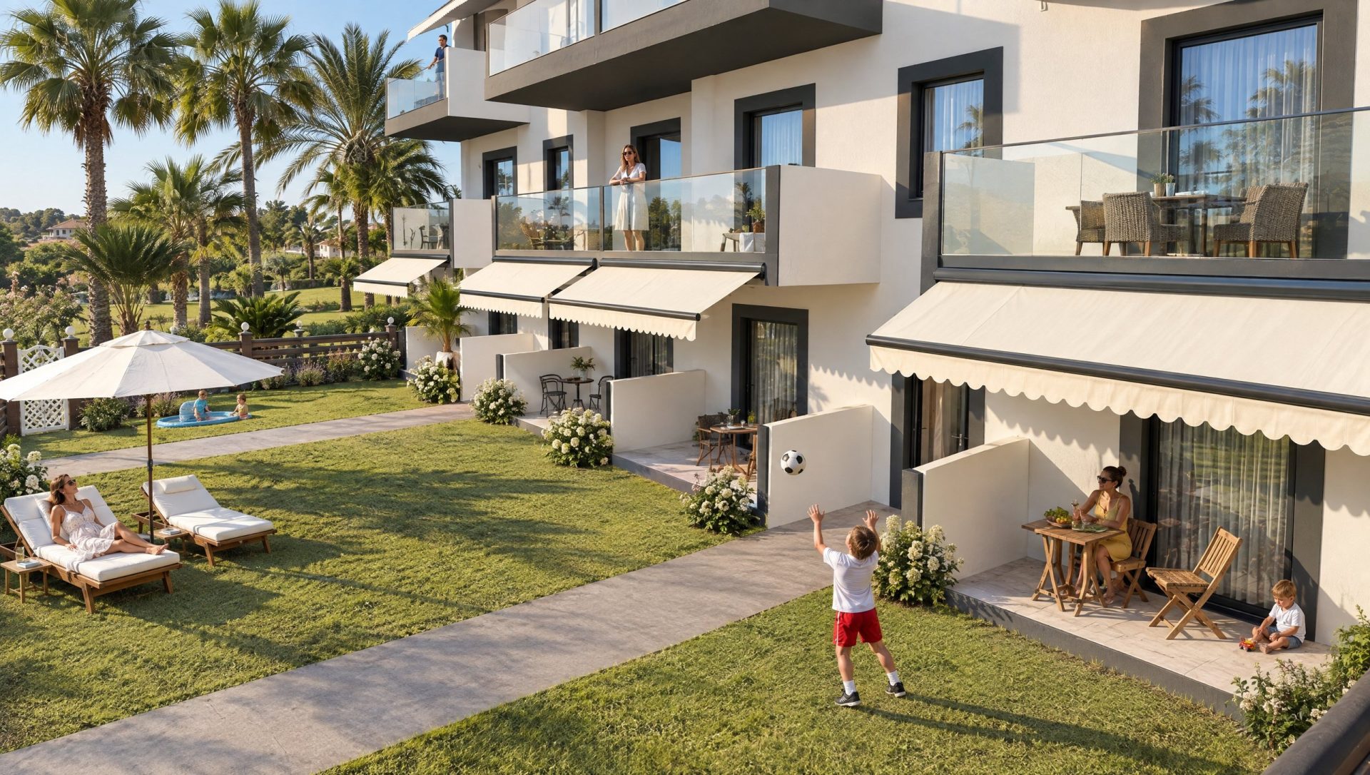Chris Residence – εξωτερική άποψη το απόγευμα