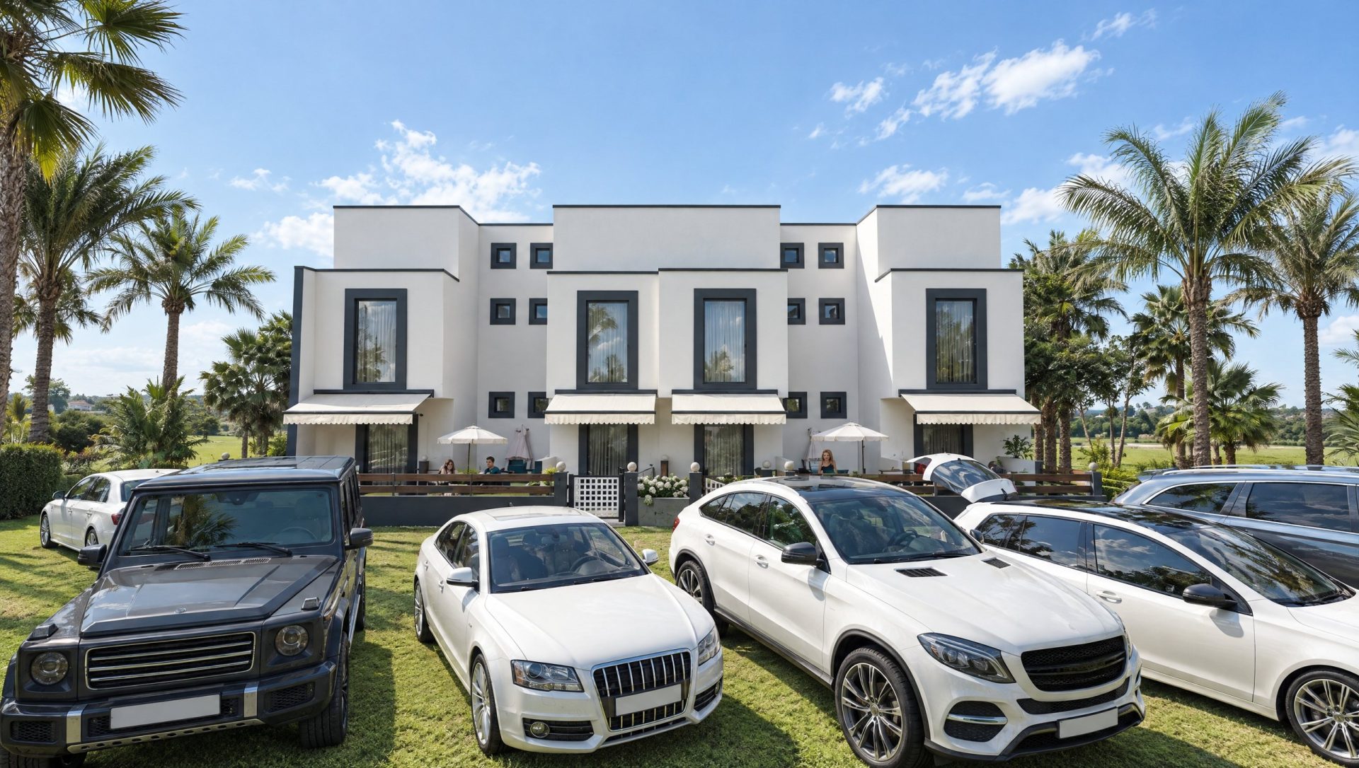 Chris Residence – εξωτερική άποψη το πρωί