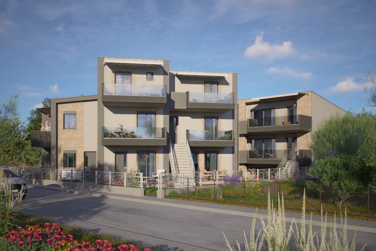 Desi Residence – πρωτότυπη απεικόνιση της πρόσοψης προς τον δρόμο
