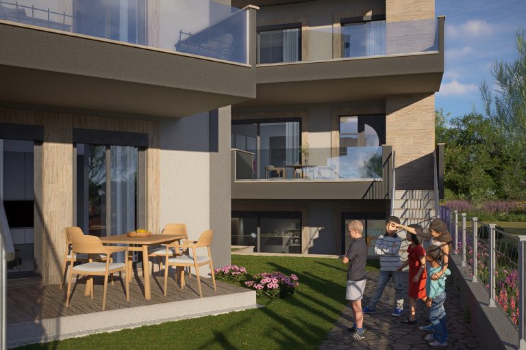 Desi Residence – πρωτότυπη απεικόνιση της βεράντας του κήπου