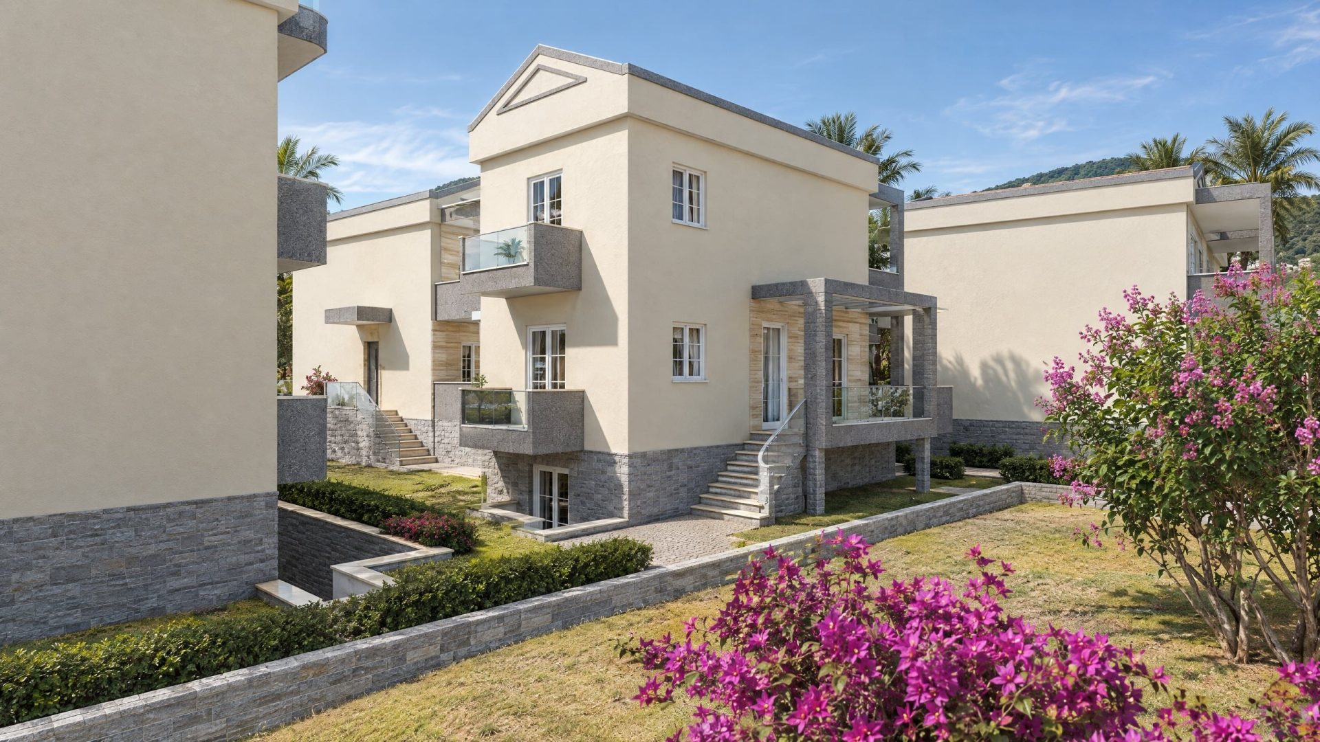 Gerakini Residence exterior at morning