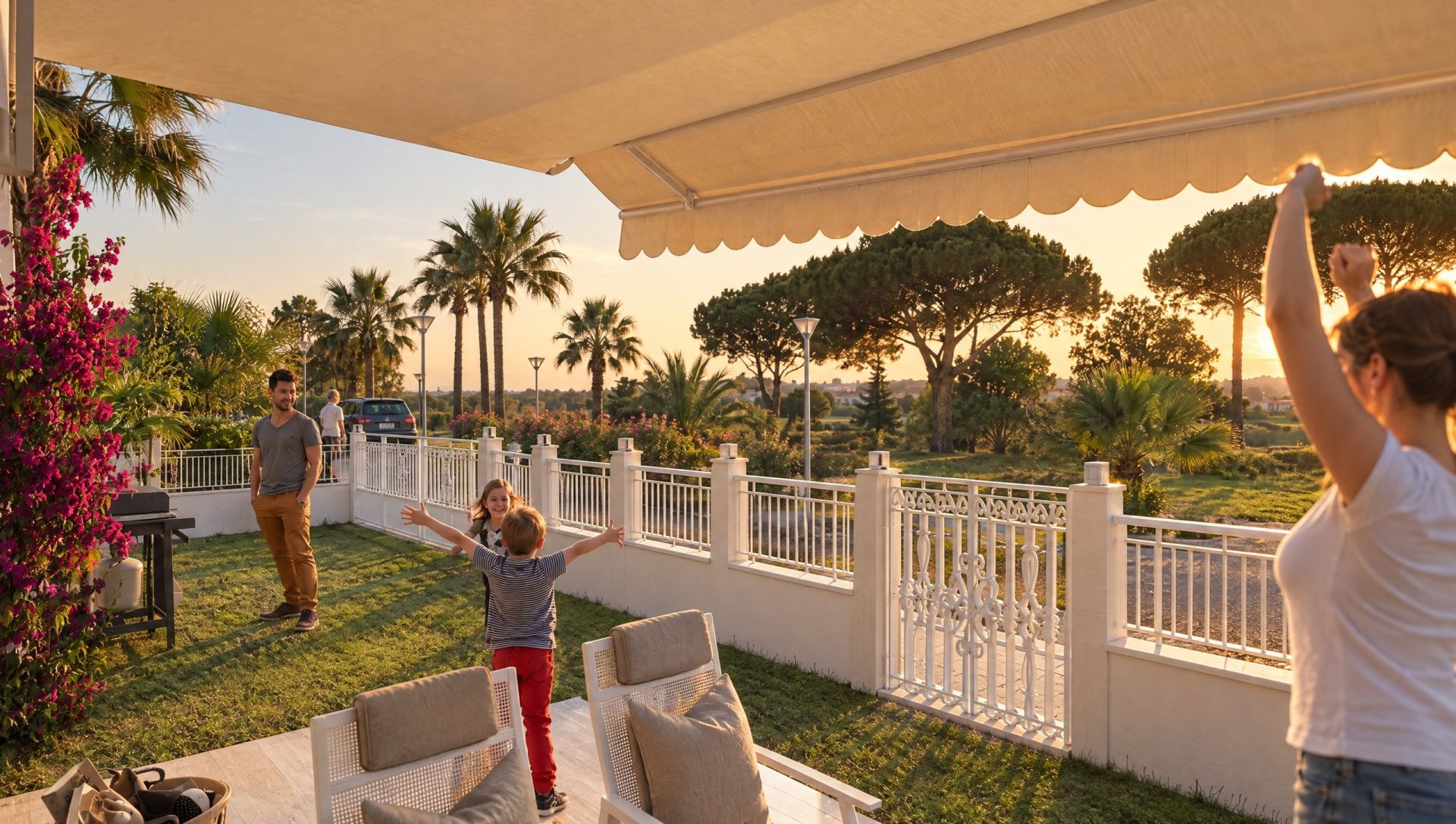 Екстериор на Maya Residence в златния час