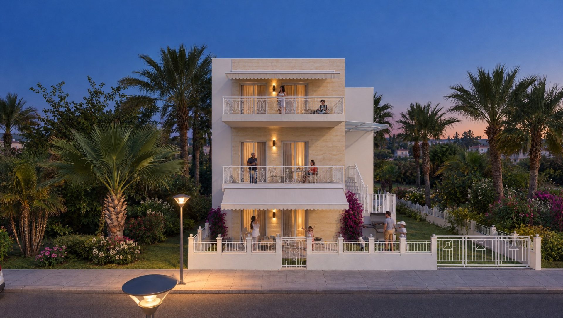 Maya Residence – екстериор в синия час
