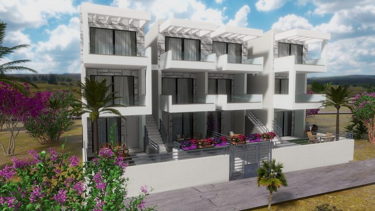 Original 3D render of the Nea 2 Residence street elevation