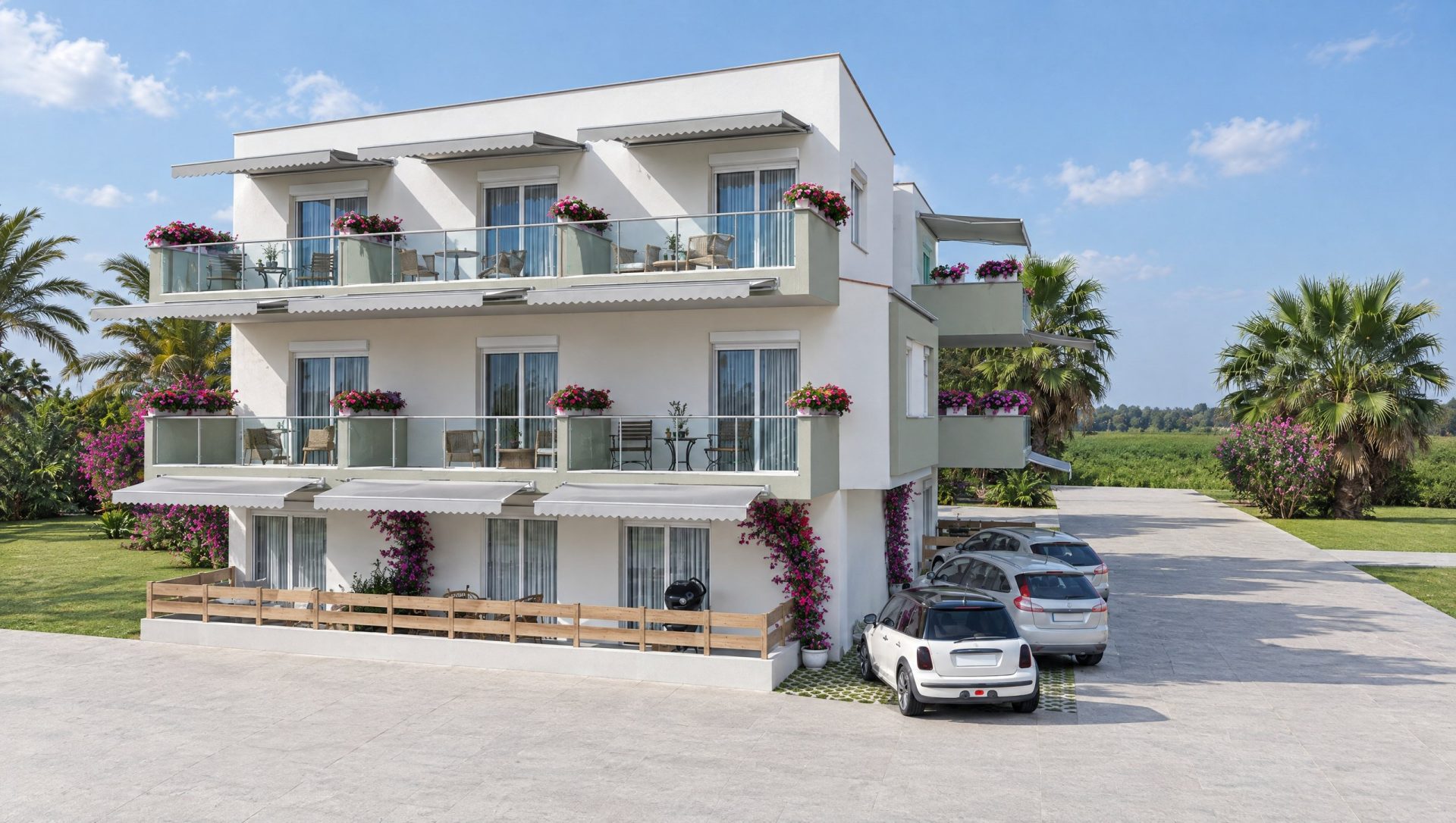 Nika Residence exterior at morning