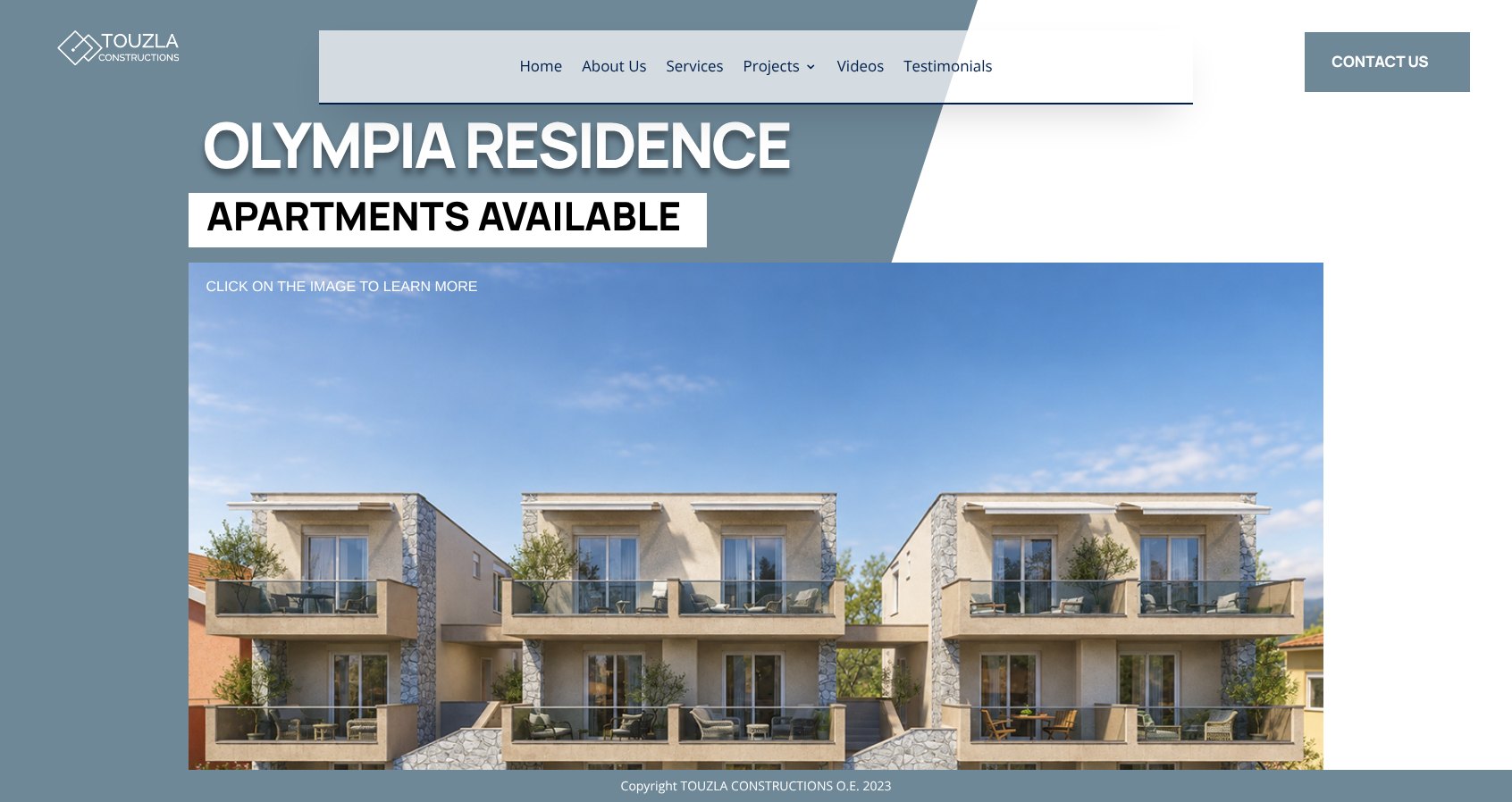olympia-web Touzla Constructions Olympia Residence webpage