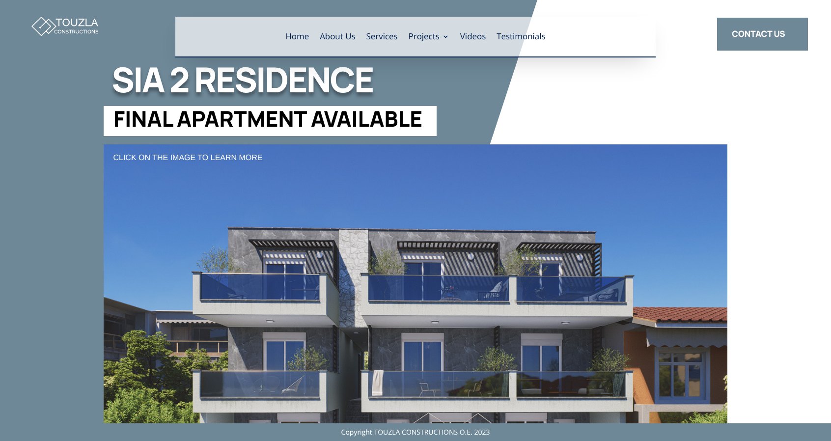Touzla Constructions Sia 2 Residence webpage